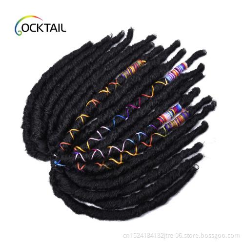 Japanese fiber new design crochet dreadlocks with color line synthetic dread lock hair extensions weave for sale